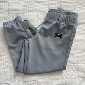 Kids Gray Under Armour Baseball Pants